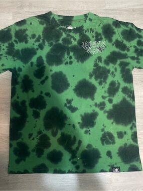 Lurking class Green Tie-Dye Tee with Graphic Logo